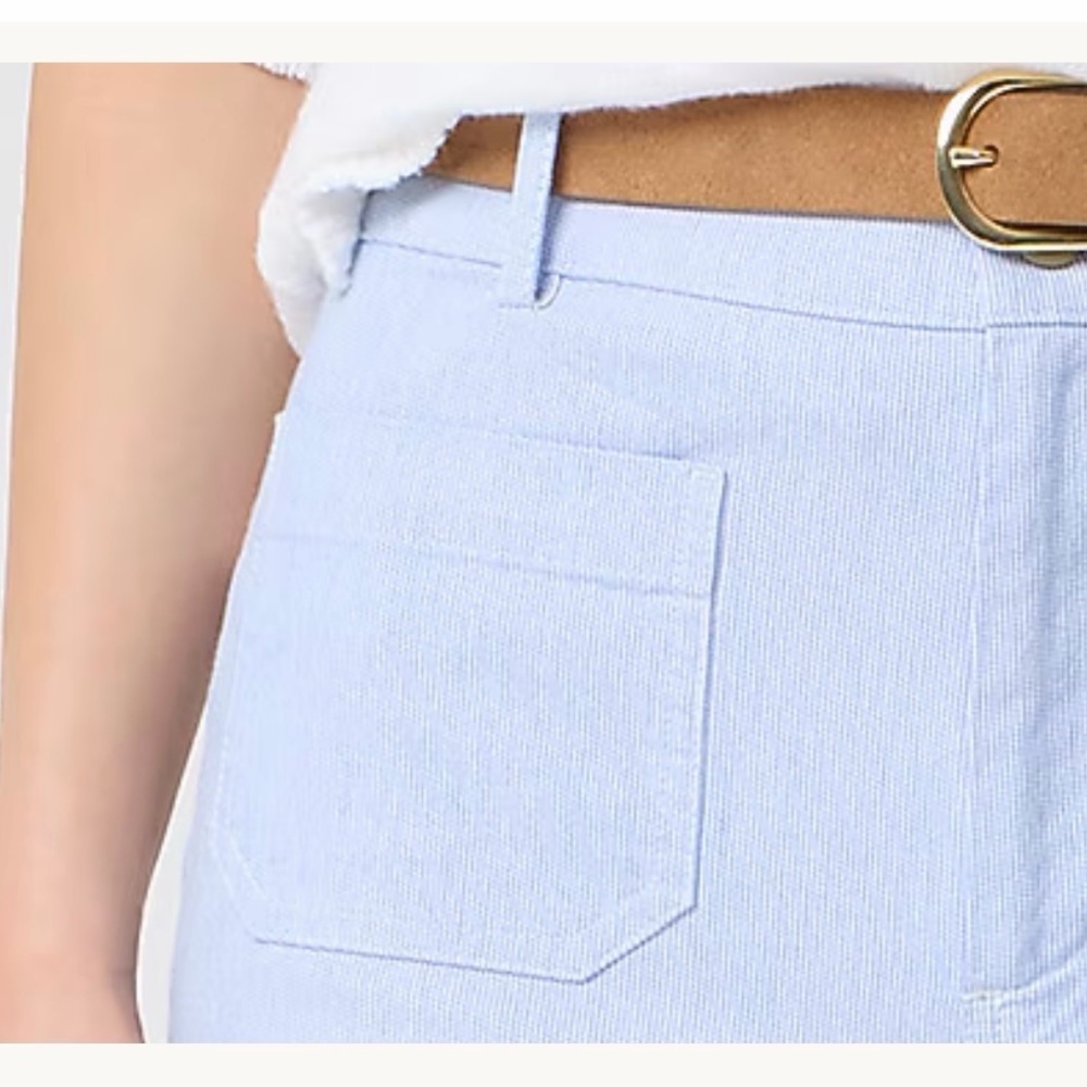 NEW J.Crew High-rise patch-pocket wide-leg pant in white stripe preppy vacation - Picture 5 of 11
